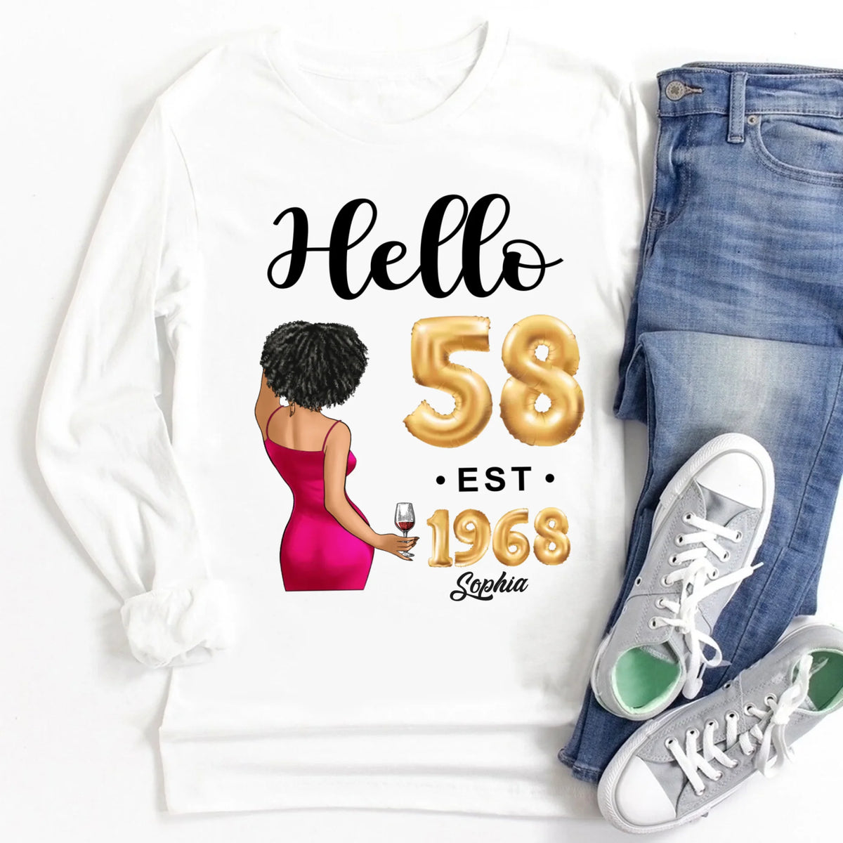 58th birthday shirts for her, Personalised 58th birthday gifts, 1968 t shirt, 58 and fabulous shirt, 58th birthday shirt ideas, gift ideas 58th birthday woman