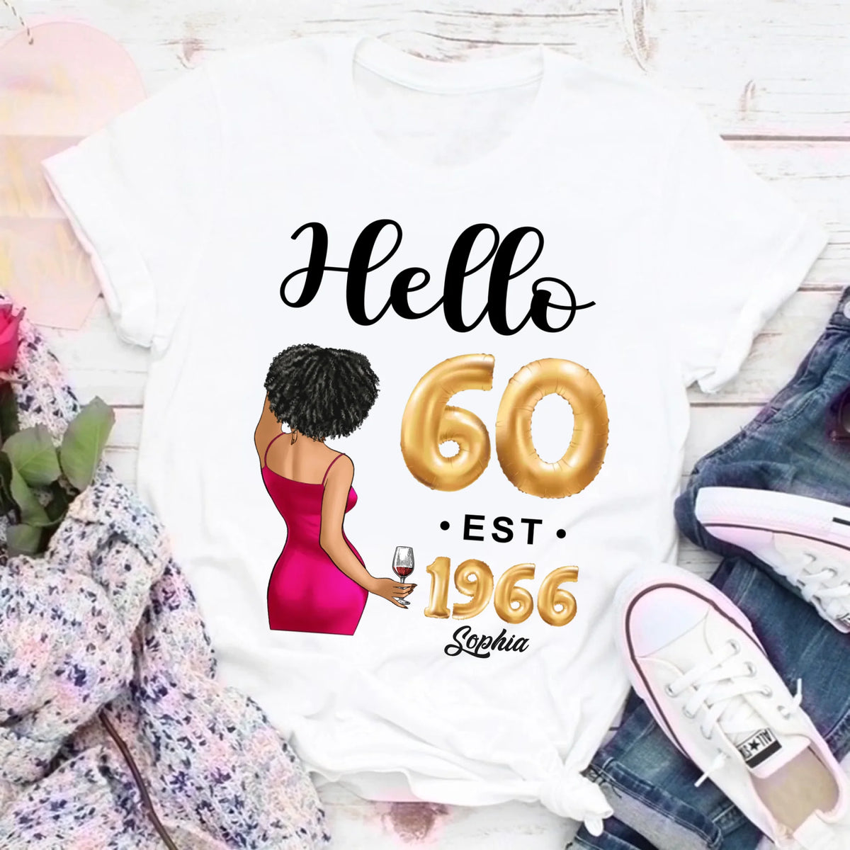 60th Birthday Shirts, Custom Birthday Shirts, Turning 60 Shirt, Gifts For Women Turning 60, 60 And Fabulous Shirt, 1966 Shirt, 60th Birthday Shirts For Her