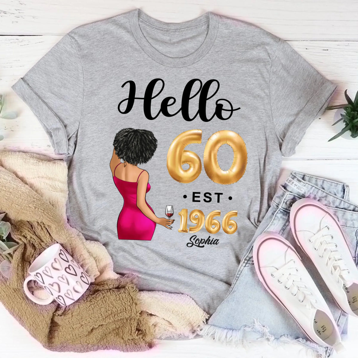 60th Birthday Shirts, Custom Birthday Shirts, Turning 60 Shirt, Gifts For Women Turning 60, 60 And Fabulous Shirt, 1966 Shirt, 60th Birthday Shirts For Her