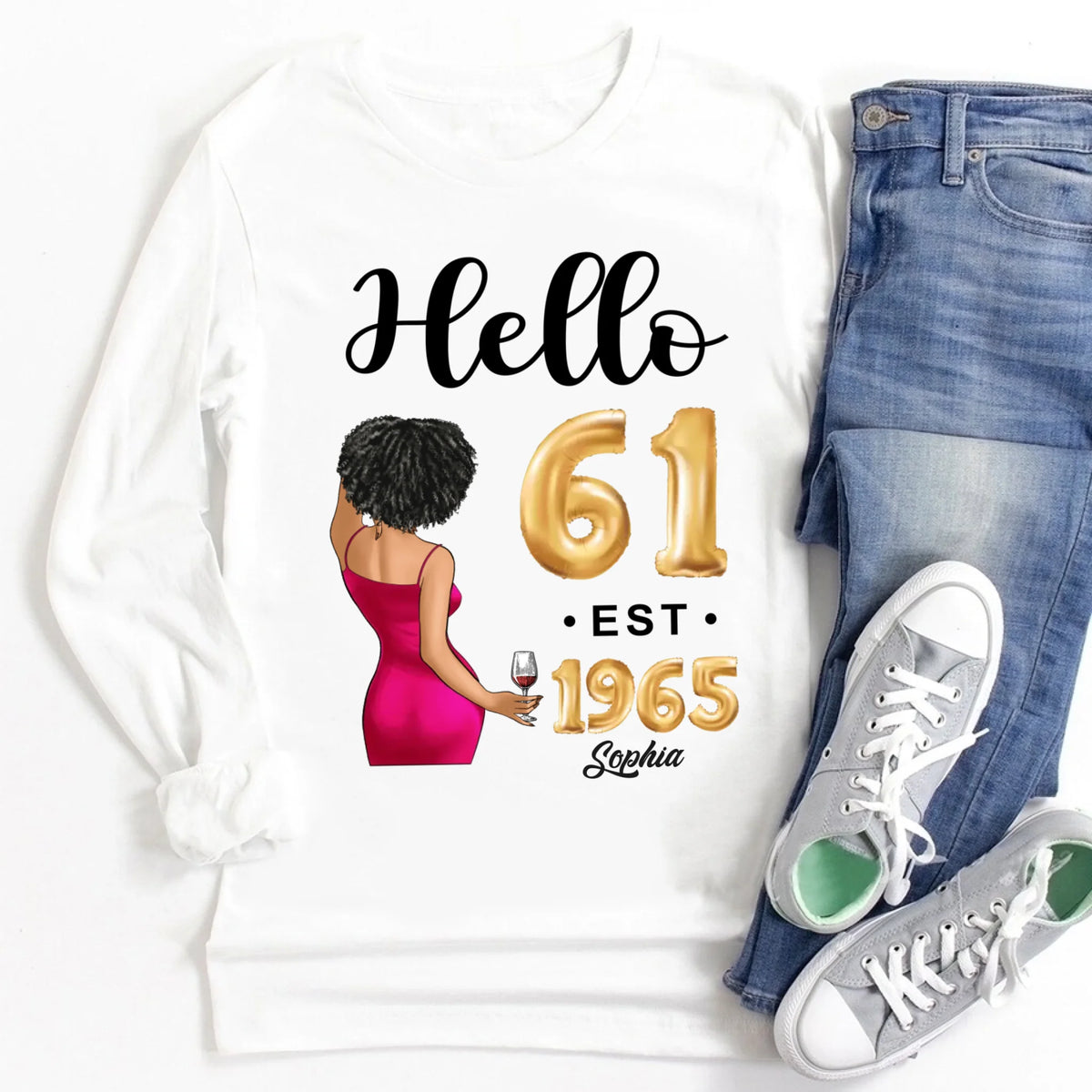 61st birthday shirts for her, Personalised 61st birthday gifts, 1965 t shirt, 61 and fabulous shirt, 61st  birthday shirt ideas, gift ideas 61st birthday woman