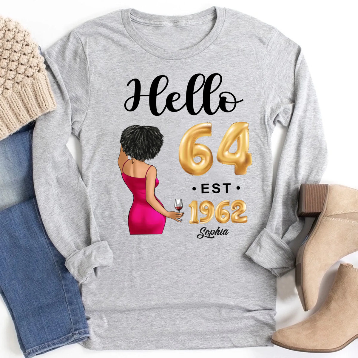 64th birthday shirts for her, Personalised 64th birthday gifts, 1962 t shirt, 64 and fabulous shirt, 64th birthday shirt ideas, gift ideas 64th birthday woman