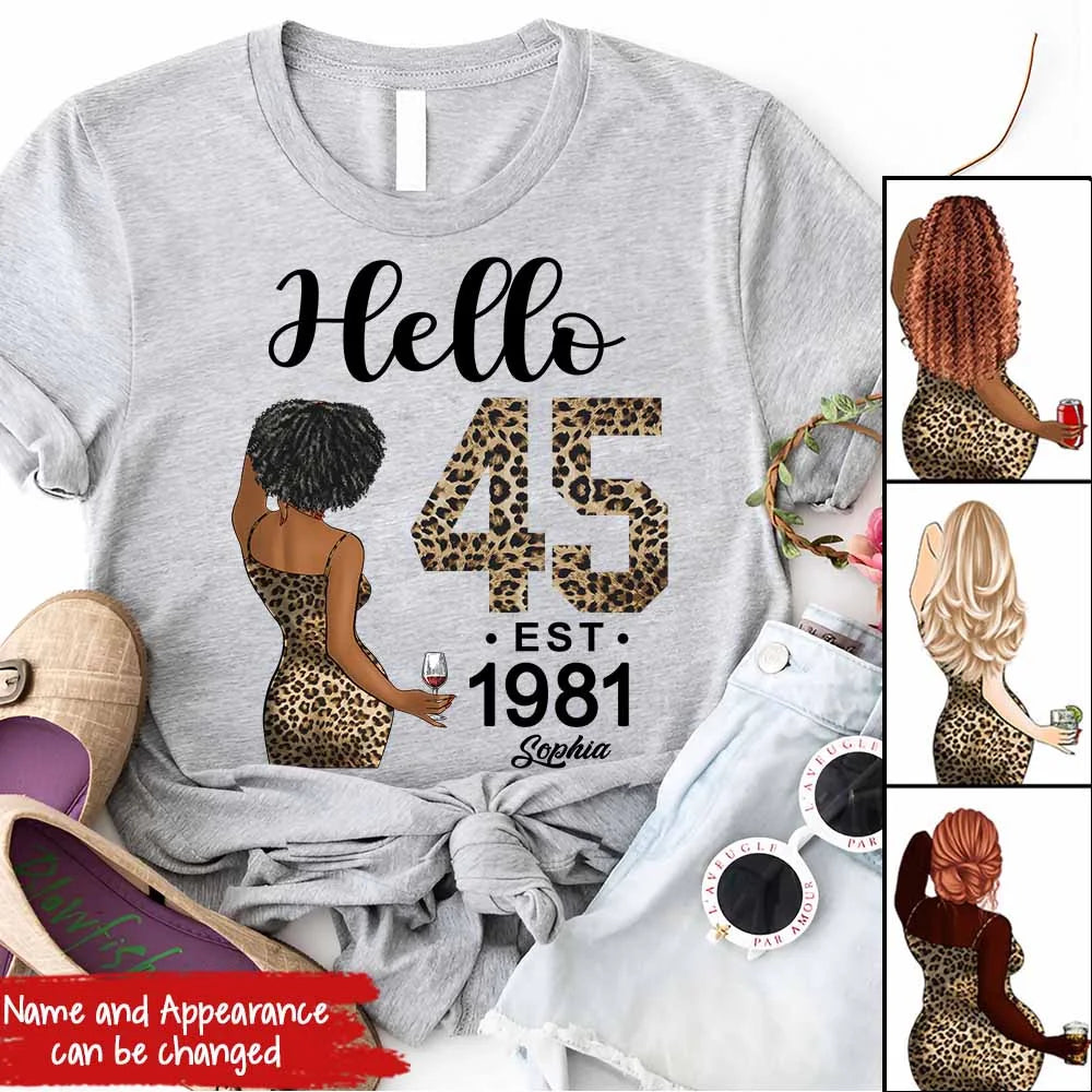 45th Birthday Shirts, Custom Birthday Shirts, Turning 45 Shirt, Gifts For Women Turning 45, 45 And Fabulous Shirt, 1981 Shirt, 45th Birthday Shirts For Her, It's My 45 Birthday