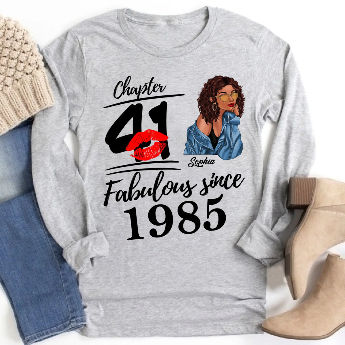 Chapter 41, Fabulous Since 1985 41st Birthday Unique T Shirt For Woman, Custom Birthday Shirt, Her Gifts For 41 Years Old , Turning 41 Birthday Cotton Shirt