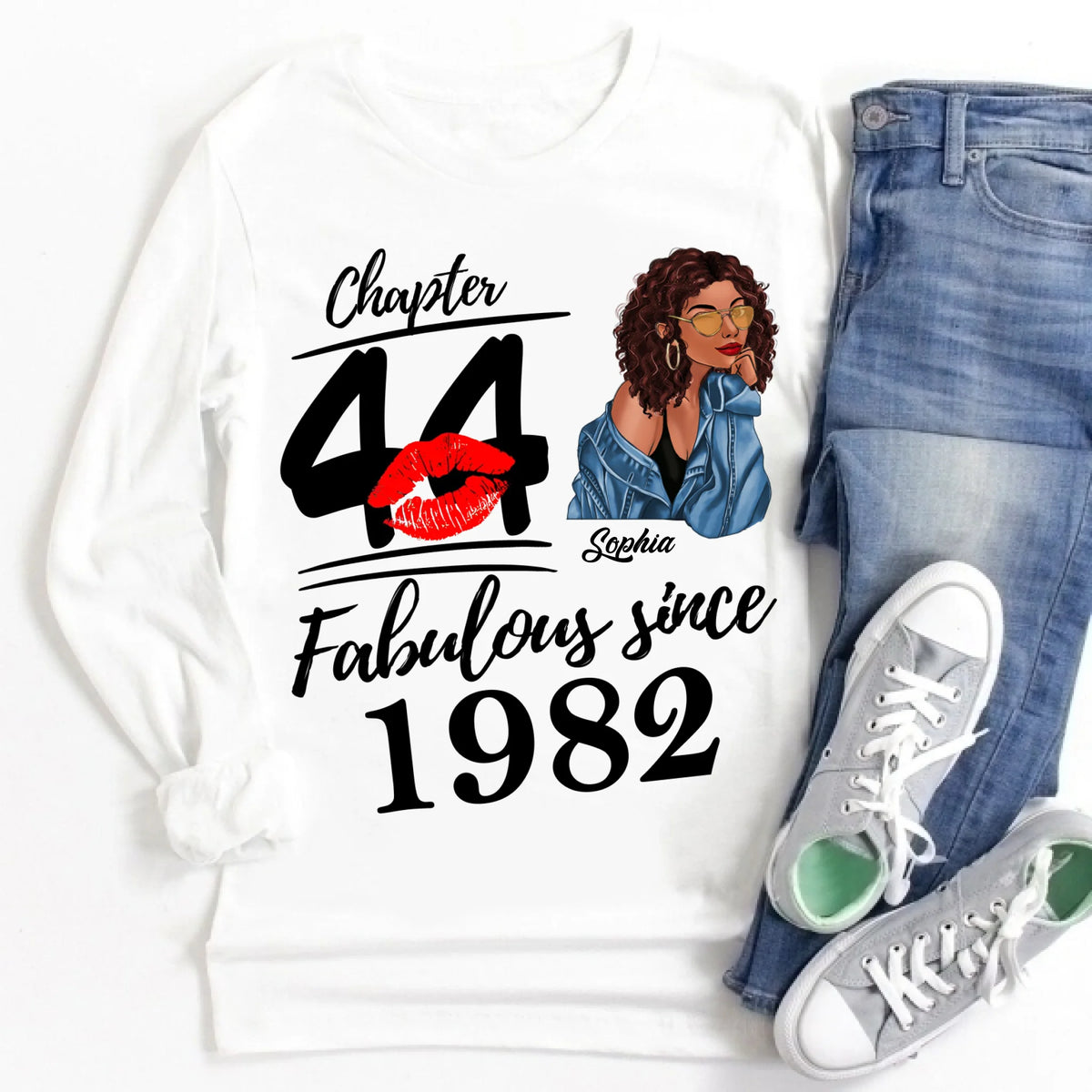 44th Birthday Shirts, Custom Birthday Shirts, Turning 44 Shirt, Gifts For Women Turning 44, 44 And Fabulous Shirt, 1982 Shirt, 44th Birthday Shirts For Her, It's My 44 Birthday