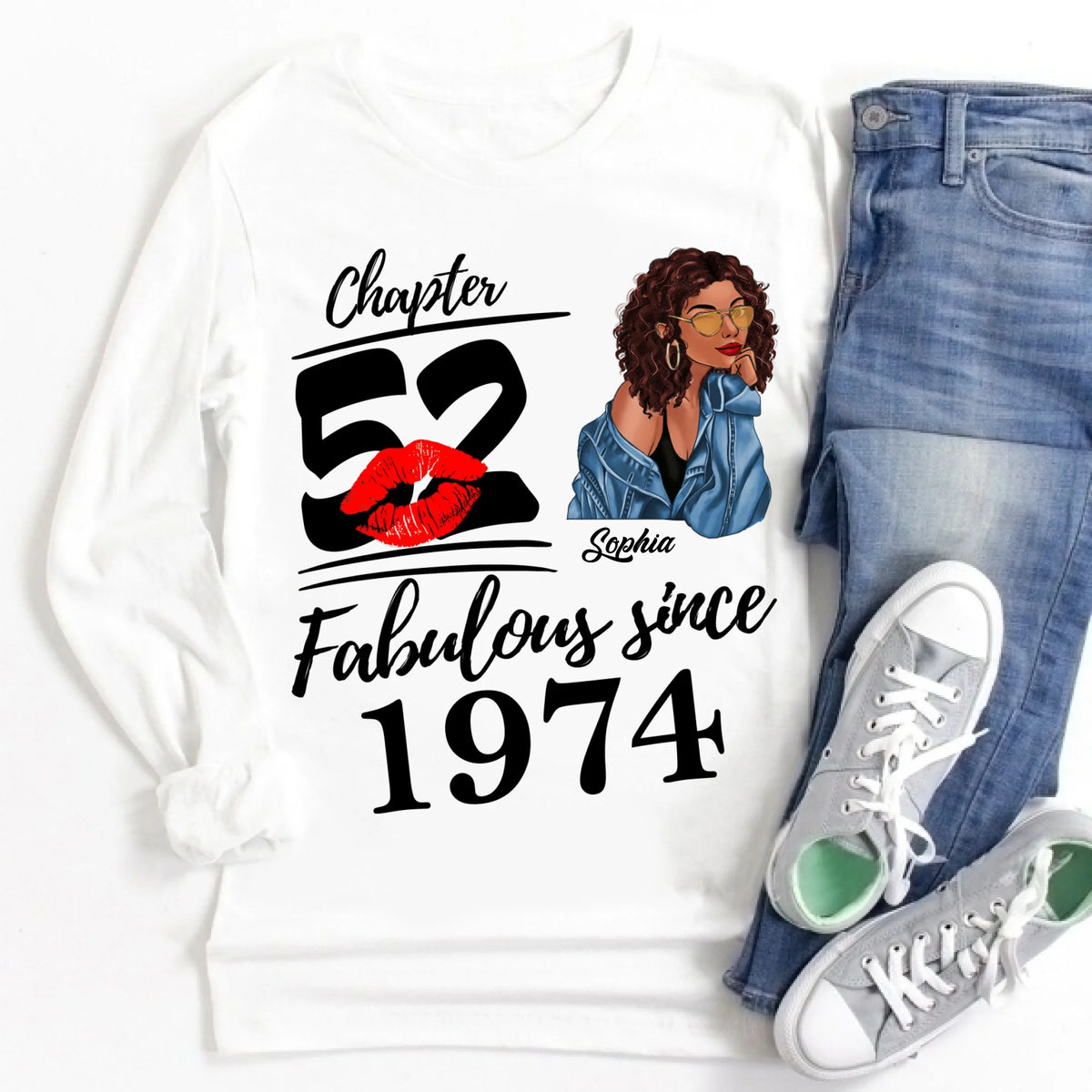 52nd Birthday Shirts, Custom Birthday Shirts, Turning 52 Shirt, Gifts For Women Turning 52, 52 And Fabulous Shirt, 1974 Shirt, 52nd Birthday Shirts For Her