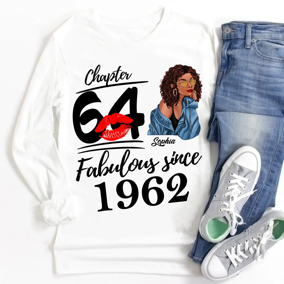 64th Birthday Shirts, Custom Birthday Shirts, Turning 64 Shirt For Women, Turning 64 And Fabulous Shirt, 1962 Shirt, Best Gifts For Women Turning 64