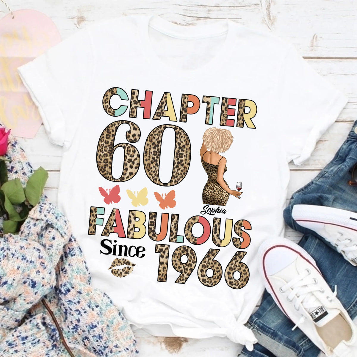 Chapter 60, Fabulous Since 1966 60th Birthday Unique T Shirt For Woman, Custom Birthday Shirt, Her Gifts For 60 Years Old , Turning 60 Birthday Cotton Shirt