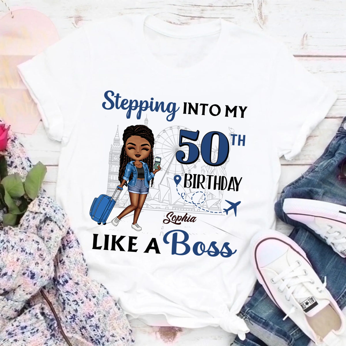 50th Birthday Shirts, Custom Birthday Shirts, Turning 50 Shirt, Gifts For Women Turning 50, 50 And Fabulous Shirt, 1975 Shirts, 50th Birthday Shirts For Her