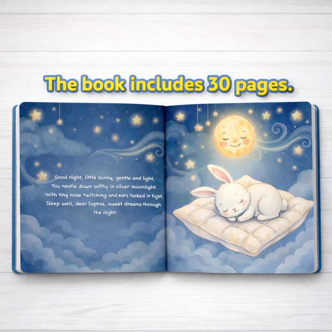 Personalized Bedtime Story Book for Kids – Custom Name Good Night Book – Baby Shower Gift, Newborn Gift, Birthday Gift for Kids