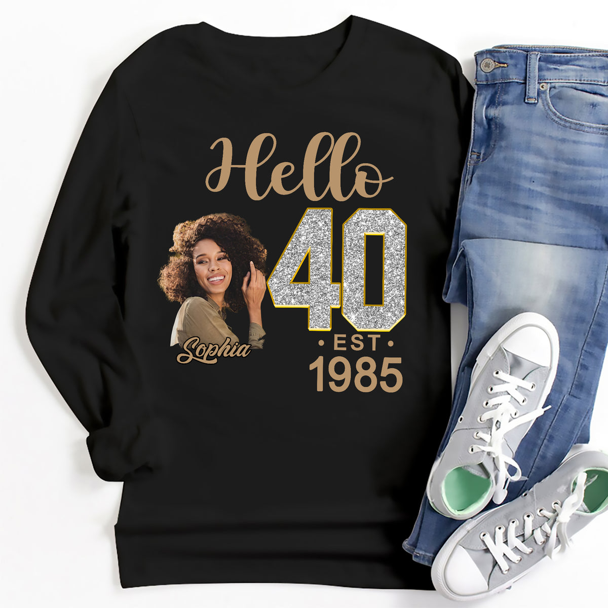 40th Birthday Shirts, Custom Birthday Shirts, Turning 40 Shirt, Gifts For Women Turning 40, 40 And Fabulous Shirt, 1985 Shirt, 40th Birthday Shirts For Her-YPT-ALK