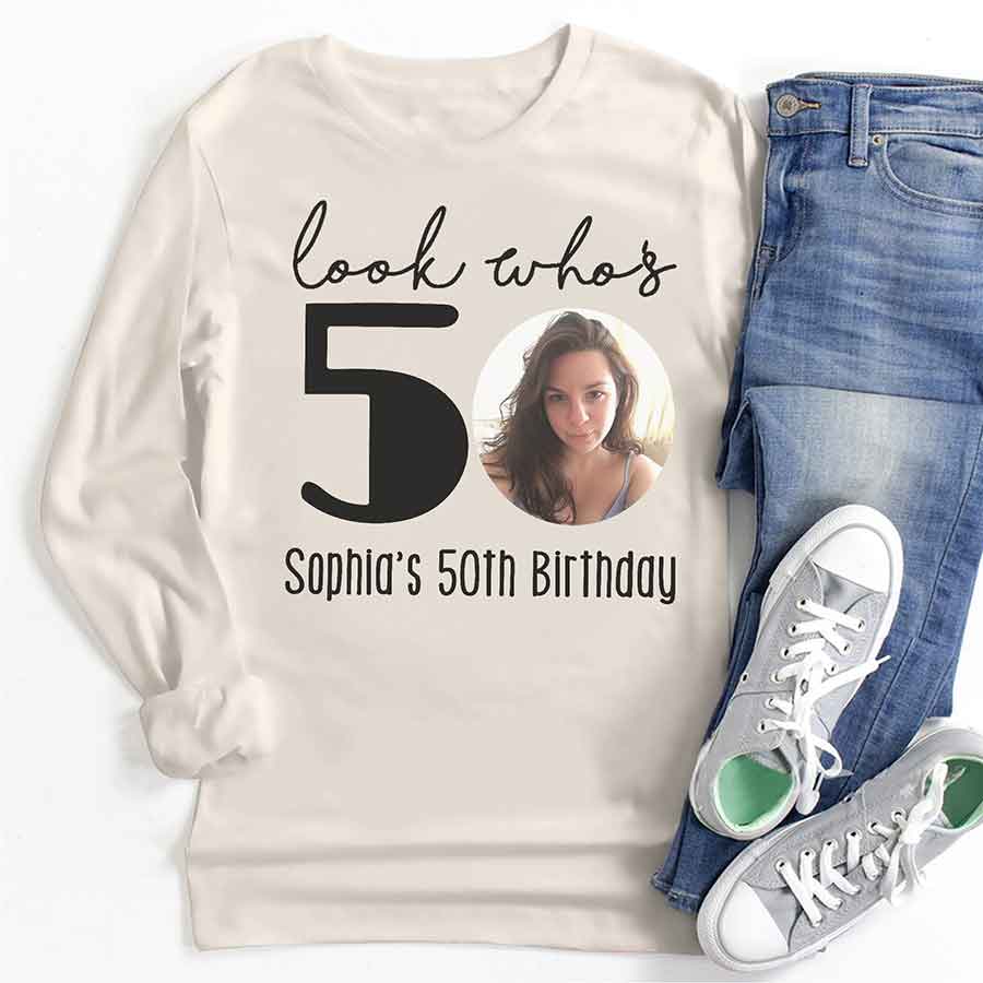 50th Birthday Shirts, Custom Birthday Shirts, Turning 50 Shirt, Gifts For Women Turning 50, 50 And Fabulous Shirt, 50th Birthday Shirts For Her-YPT-ALK
