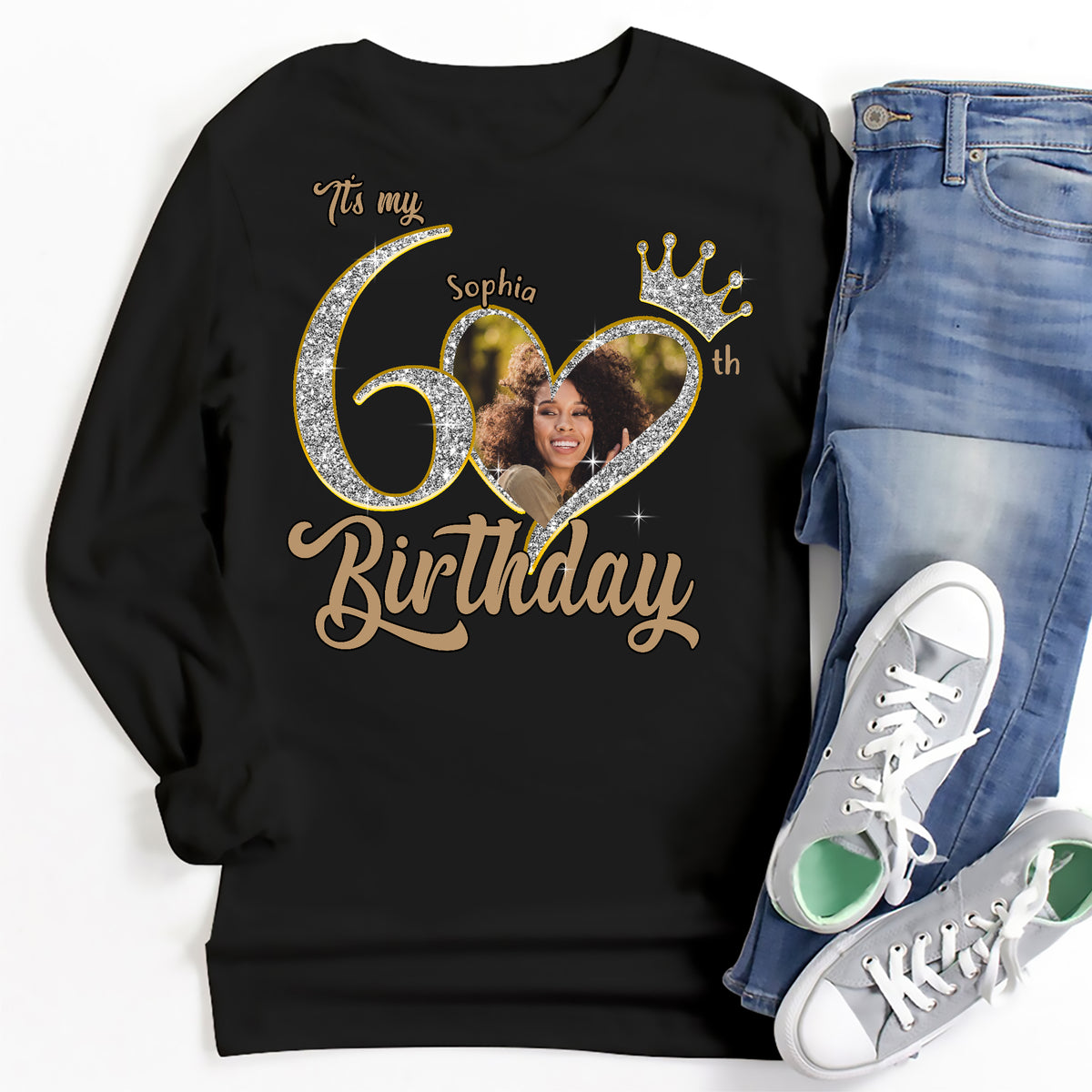 60th Birthday Shirts, Custom Birthday Shirts, Turning 60 Shirt, Gifts For Women Turning 60, 60 And Fabulous Shirt, 60th Birthday Shirts For Her-YPT-ALK