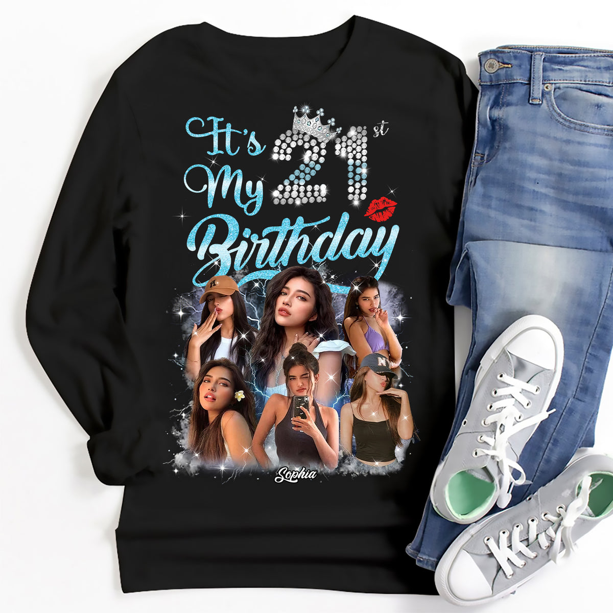 21st Birthday Shirts, Custom Birthday Shirts, Turning 21 Shirt, Gifts For Women Turning 21, 21 And Fabulous Shirt, 2003 Shirt, 21st Birthday Shirts For Her-YPT-ALK