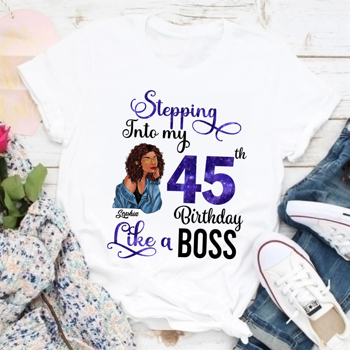 Chapter 45, Fabulous Since 1981 45th Birthday Unique T Shirt For Woman, Custom Birthday Shirt, Her Gifts For 45 Years Old , Turning 45 Birthday Cotton Shirt