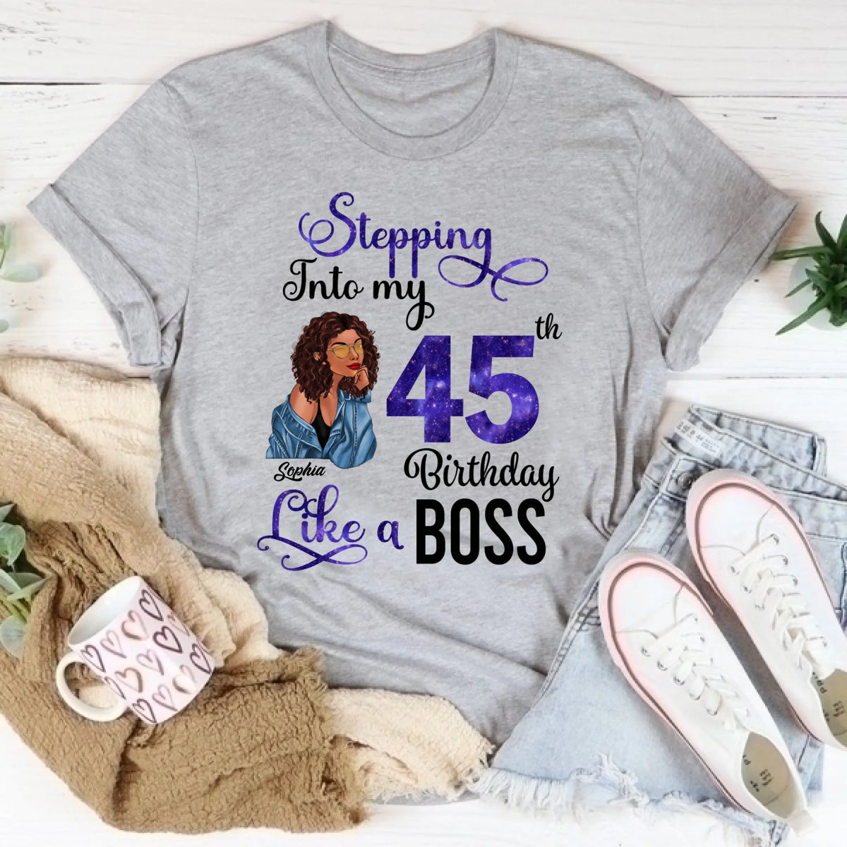 Chapter 45, Fabulous Since 1981 45th Birthday Unique T Shirt For Woman, Custom Birthday Shirt, Her Gifts For 45 Years Old , Turning 45 Birthday Cotton Shirt