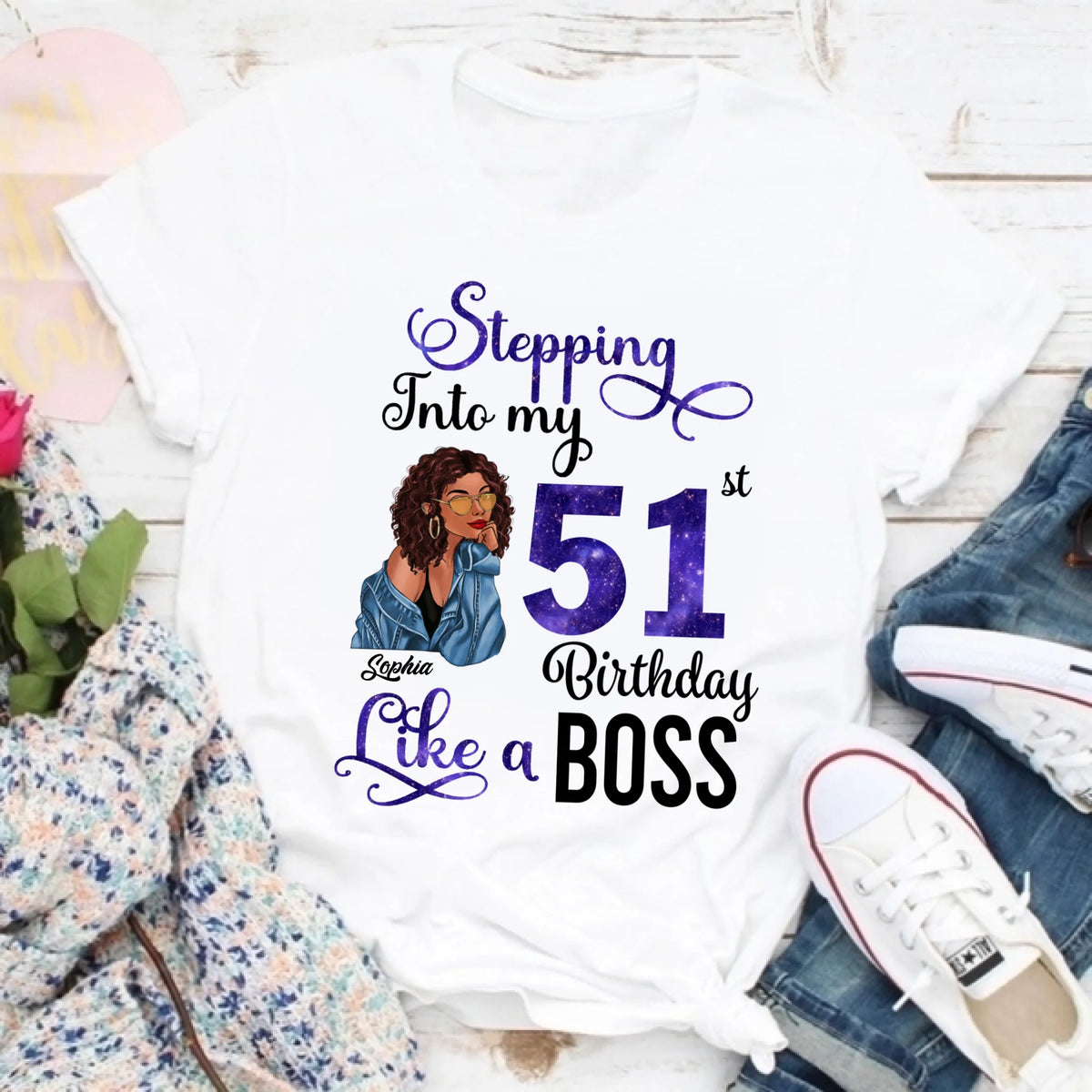 Chapter 51, Fabulous Since 1975 51st Birthday Unique T Shirt For Woman, Custom Birthday Shirt, Her Gifts For 51 Years Old , Turning 51 Birthday Cotton Shirt