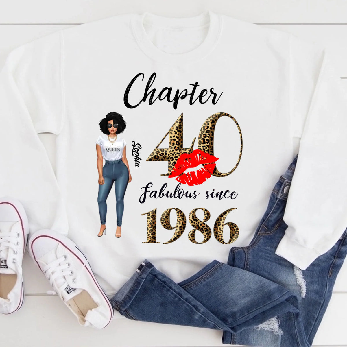 Chapter 40, Fabulous Since 1986 40th Birthday Unique T Shirt For Woman, Custom Birthday Shirt, Her Gifts For 40 Years Old , Turning 40 Birthday Cotton Shirt