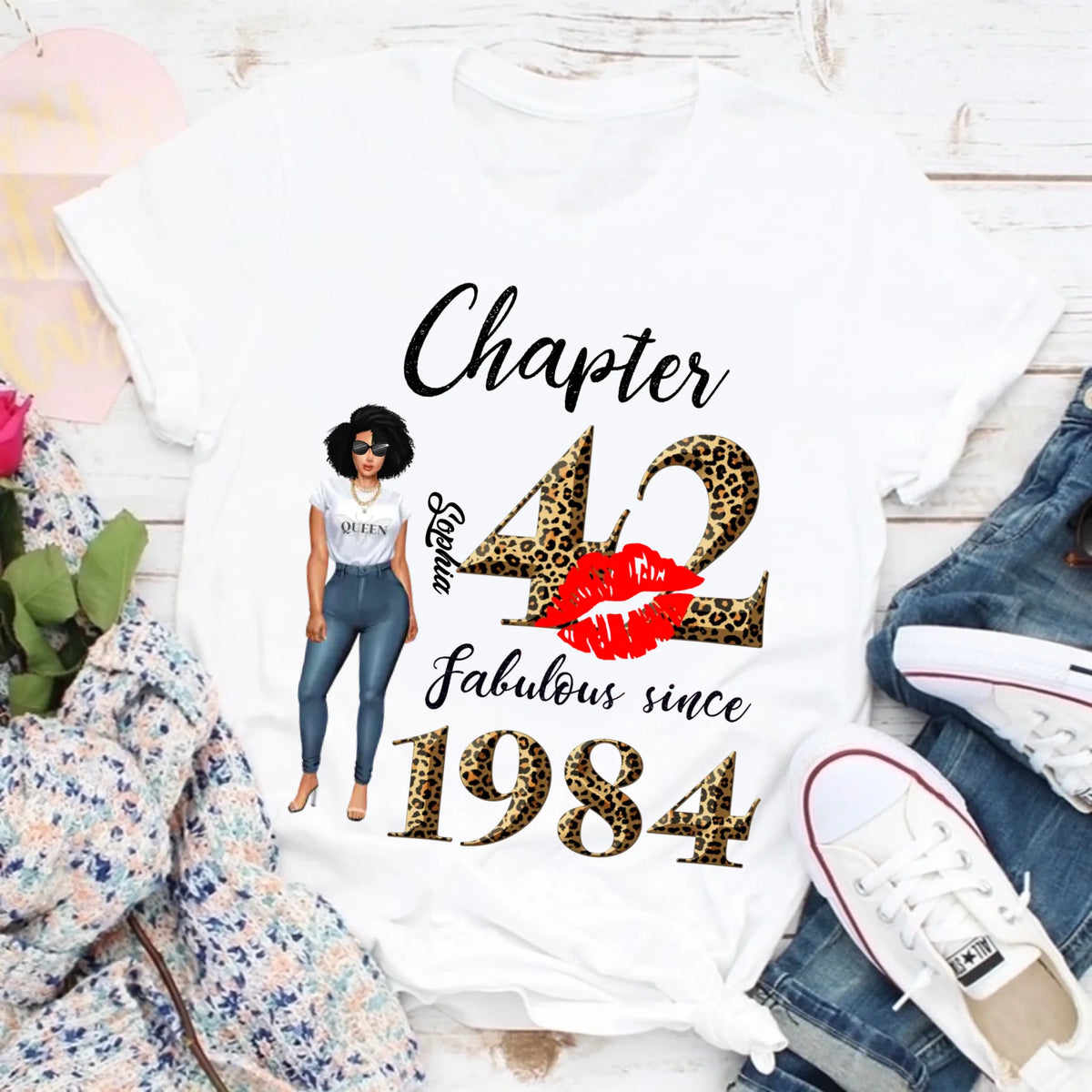 42nd birthday shirts for her, Personalised 42nd birthday gifts, 1984 t shirt, 42 and fabulous shirt, 42nd birthday shirt ideas, gift ideas 42nd birthday woman