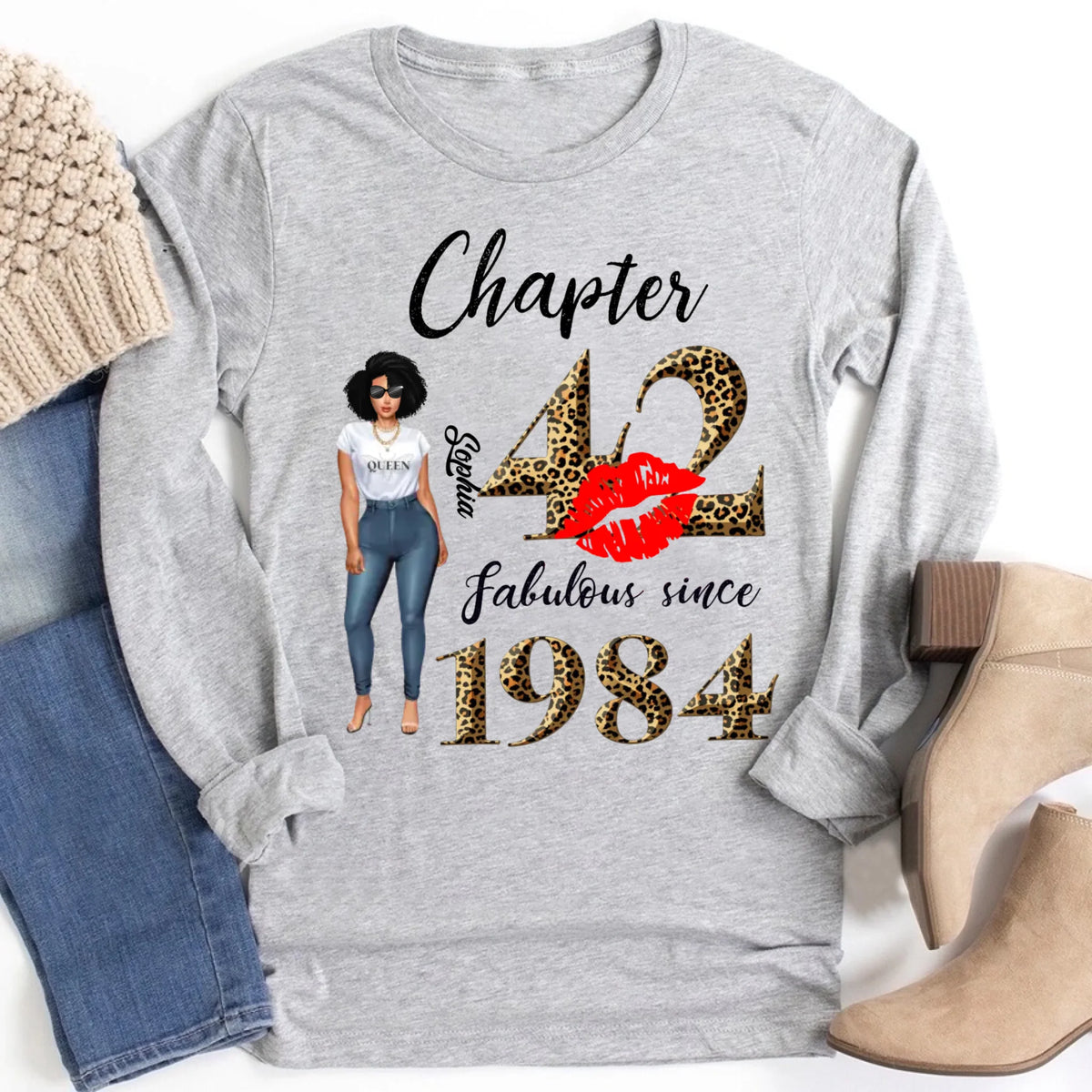 42nd birthday shirts for her, Personalised 42nd birthday gifts, 1984 t shirt, 42 and fabulous shirt, 42nd birthday shirt ideas, gift ideas 42nd birthday woman