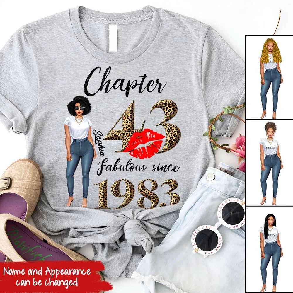 43rd birthday shirts for her, Personalised 43rd birthday gifts, 1983 t shirt, 43 and fabulous shirt, 43rd birthday shirt ideas, gift ideas 43rd birthday woman