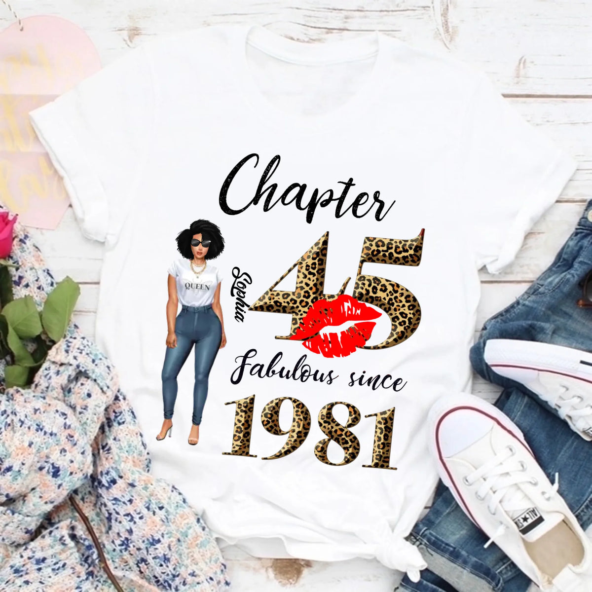 45th birthday shirts for her, Personalised 45th birthday gifts, 1981 t shirt, 45 and fabulous shirt, 45th birthday shirt ideas, gift ideas 45th birthday woman