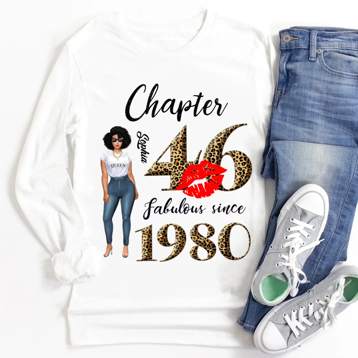 46th birthday shirts for her, Personalised 46th birthday gifts, 1980 t shirt, 46 and fabulous shirt, 46th birthday shirt ideas, gift ideas 46th birthday woman
