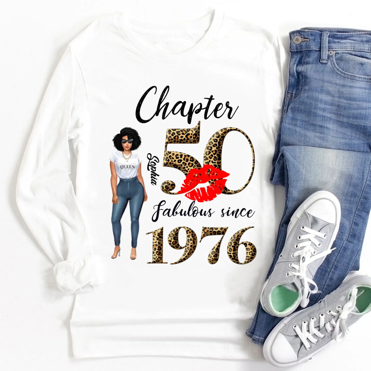 Personalised Birthday Gifts, 1976 T Shirt, 50 And Fabulous Shirt, 50th Birthday Shirt Ideas, Gift Ideas 50th Birthday Woman