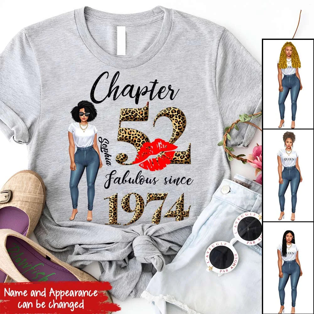 52nd birthday shirts for her, Personalised 52nd birthday gifts, 1974 t shirt, 52 and fabulous shirt, 52nd birthday shirt ideas, gift ideas 52nd birthday woman