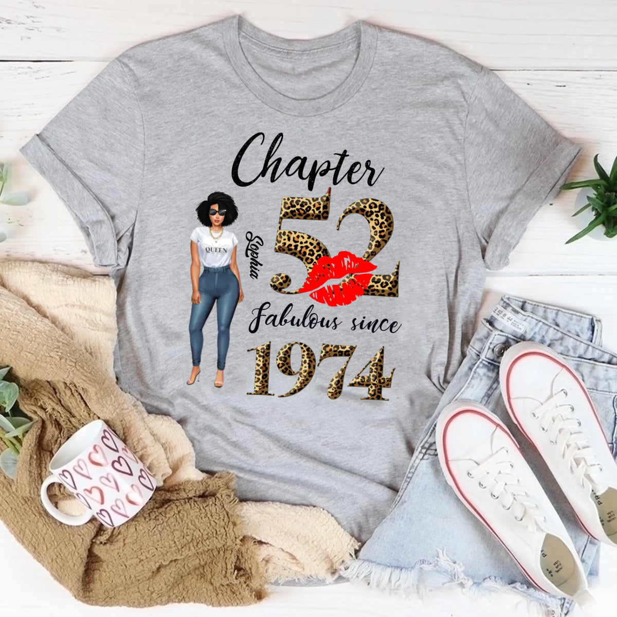 52nd birthday shirts for her, Personalised 52nd birthday gifts, 1974 t shirt, 52 and fabulous shirt, 52nd birthday shirt ideas, gift ideas 52nd birthday woman