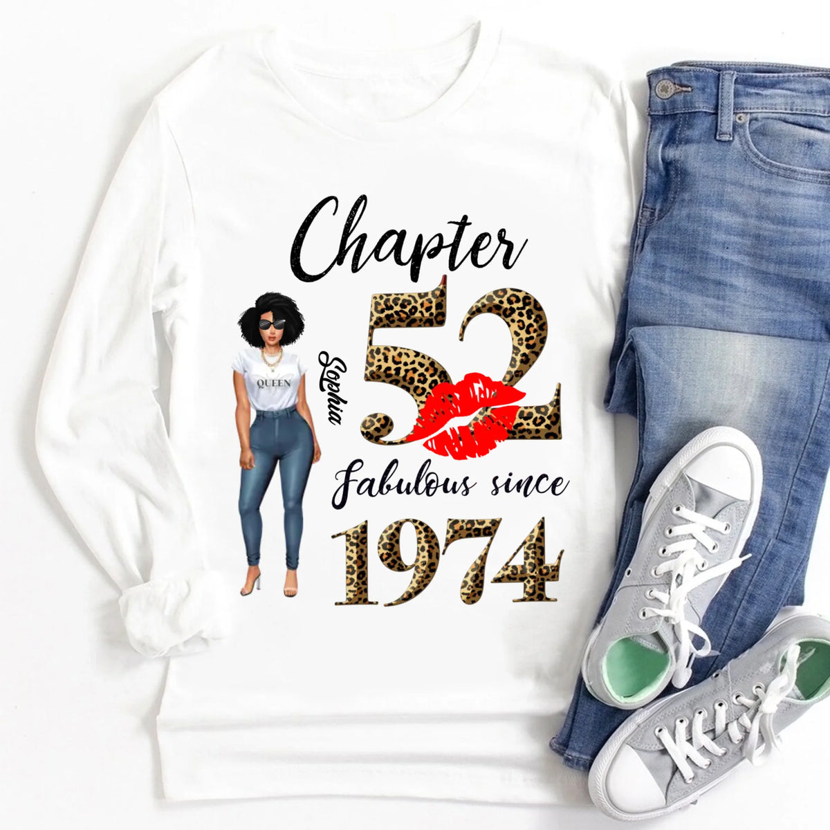 52nd birthday shirts for her, Personalised 52nd birthday gifts, 1974 t shirt, 52 and fabulous shirt, 52nd birthday shirt ideas, gift ideas 52nd birthday woman