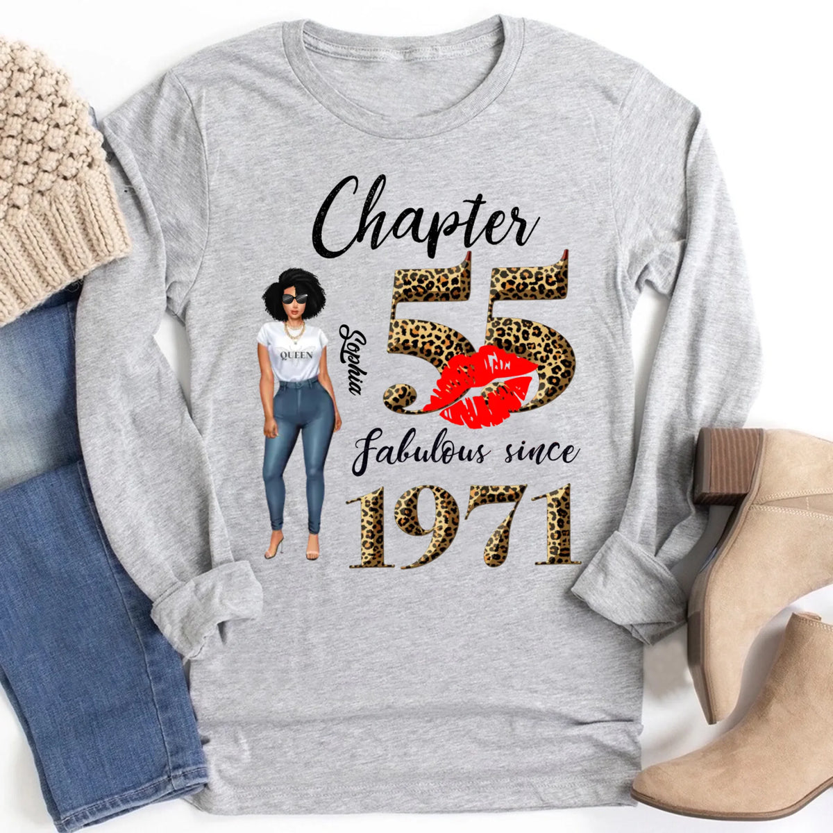 55th birthday shirts for her, Personalised 55th birthday gifts, 1971 t shirt, 55 and fabulous shirt, 55th birthday shirt ideas, gift ideas 55th birthday woman