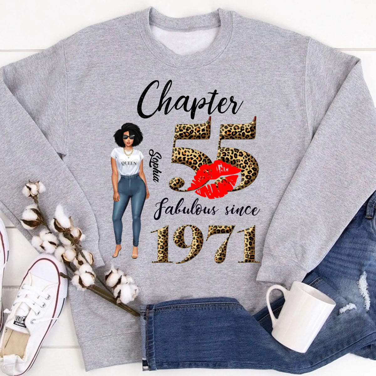 55th birthday shirts for her, Personalised 55th birthday gifts, 1971 t shirt, 55 and fabulous shirt, 55th birthday shirt ideas, gift ideas 55th birthday woman