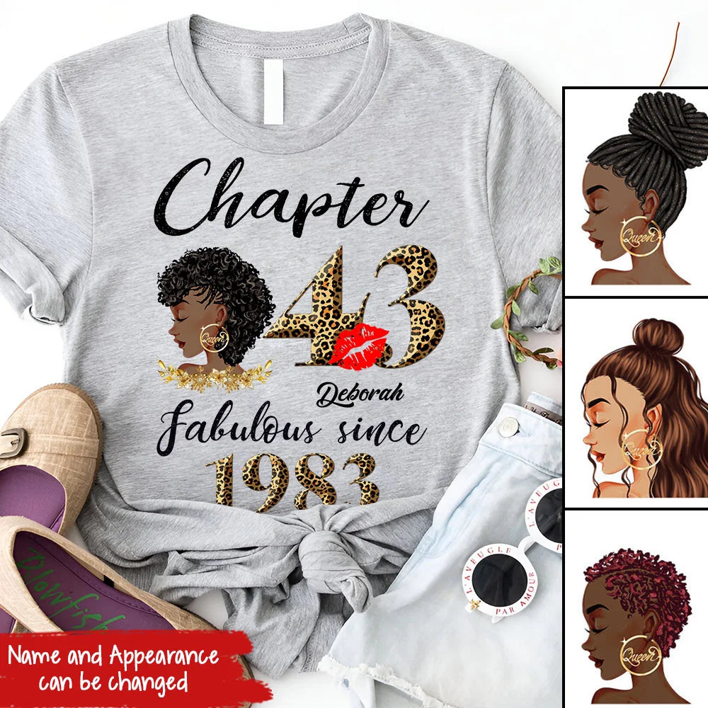 43rd birthday shirts for her, Personalised 43rd birthday gifts, 1983 t shirt, 43 and fabulous shirt, 43rd birthday shirt ideas, gift ideas 43rd birthday woman