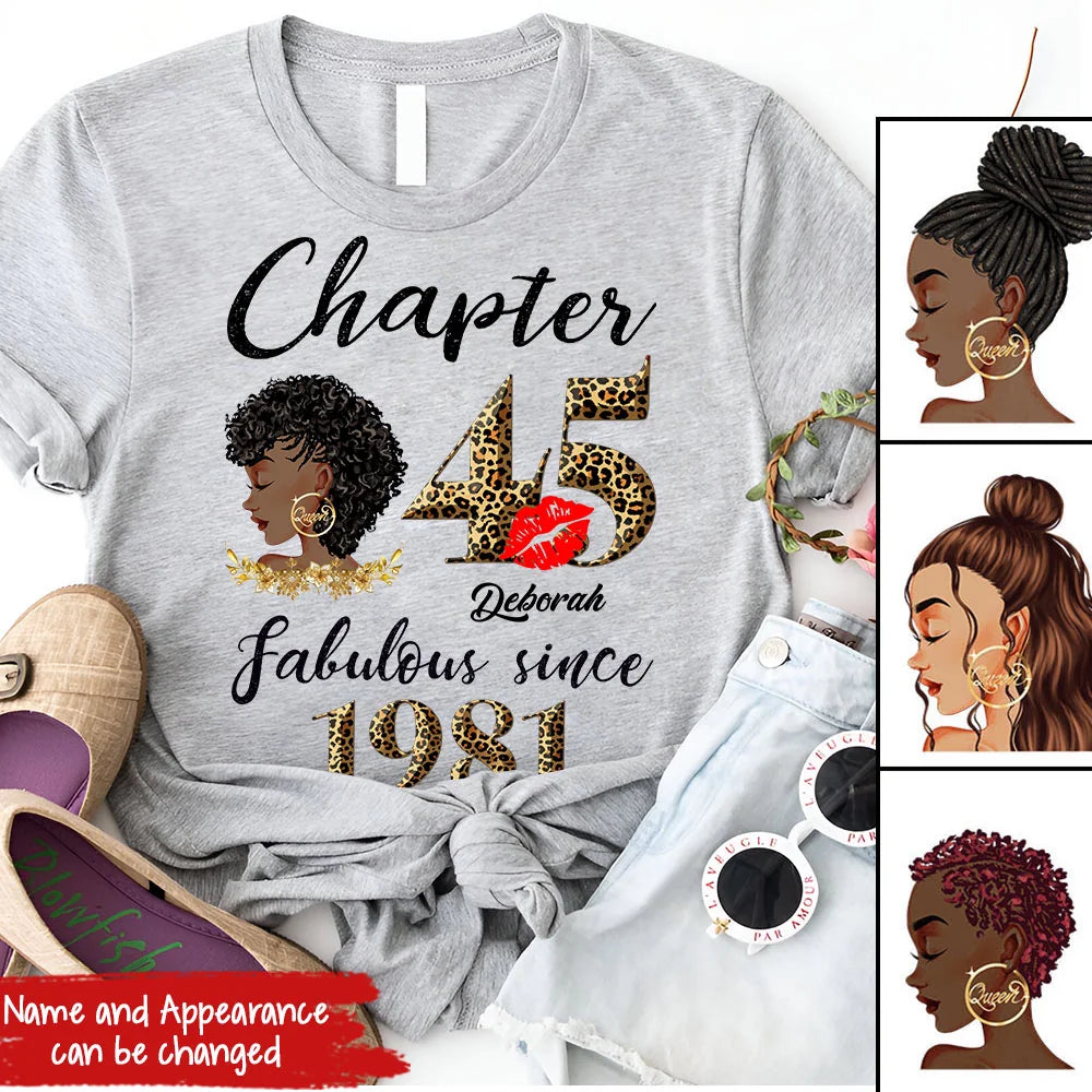 45th birthday shirts for her, Personalised 45th birthday gifts, 1981 t shirt, 45 and fabulous shirt, 45 birthday shirt ideas, gift ideas 45th birthday woman
