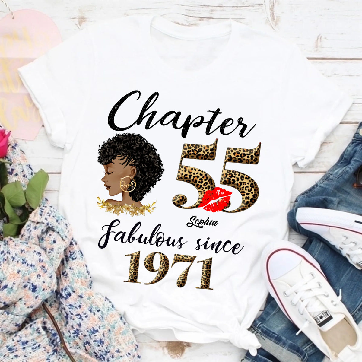 55th birthday shirts for her, Personalised 55th birthday gifts, 1971 t shirt, 55 and fabulous shirt, 55 birthday shirt ideas, gift ideas 55th birthday woman