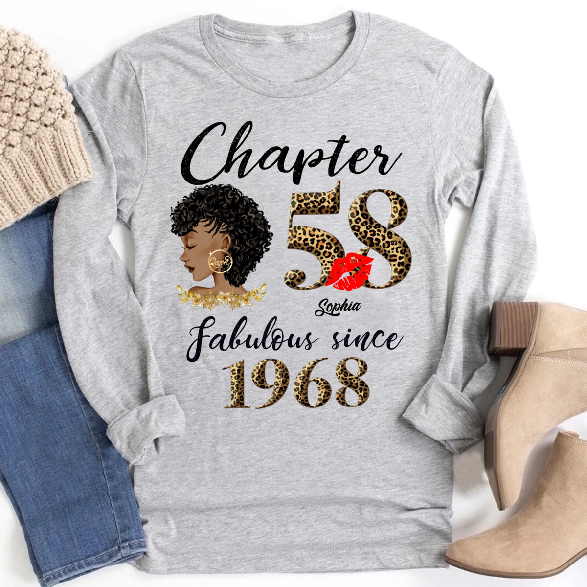 58th birthday shirts for her, Personalised 58th birthday gifts, 1968 t shirt, 58 and fabulous shirt, 58 birthday shirt ideas, gift ideas 58th birthday woman