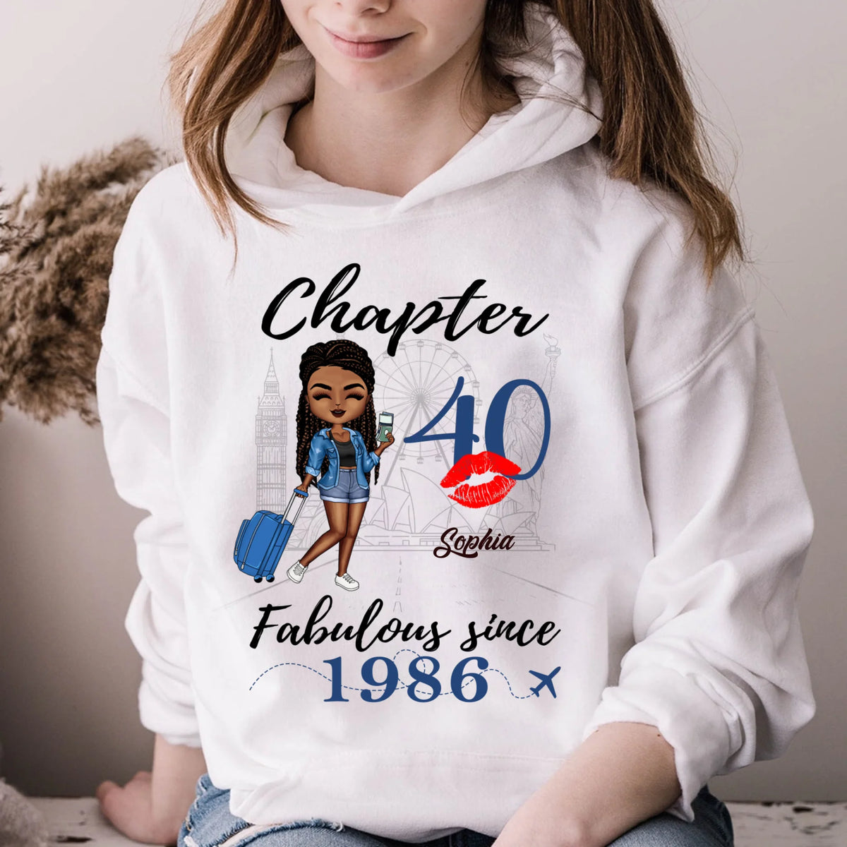 Chapter 40, Fabulous Since 1986 40th Birthday Unique T Shirt For Woman, Custom Birthday Shirt, Her Gifts For 40 Years Old , Turning 40 Birthday Cotton Shirt