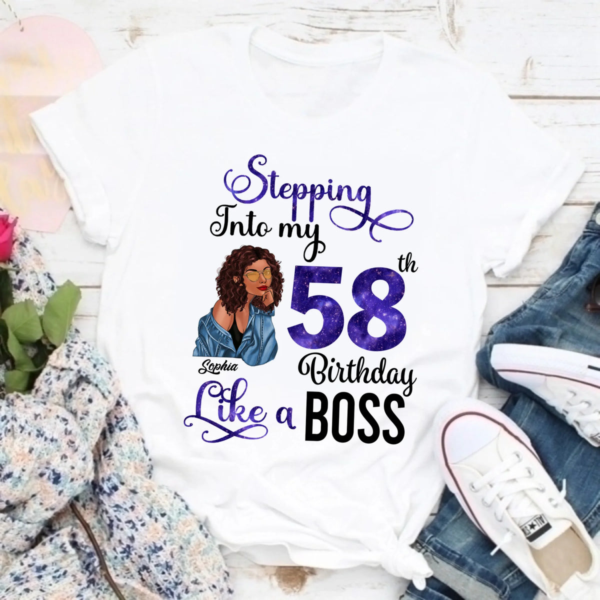 Chapter 58, Fabulous Since 1968 58th Birthday Unique T Shirt For Woman, Custom Birthday Shirt, Her Gifts For 58 Years Old , Turning 58 Birthday Cotton Shirt