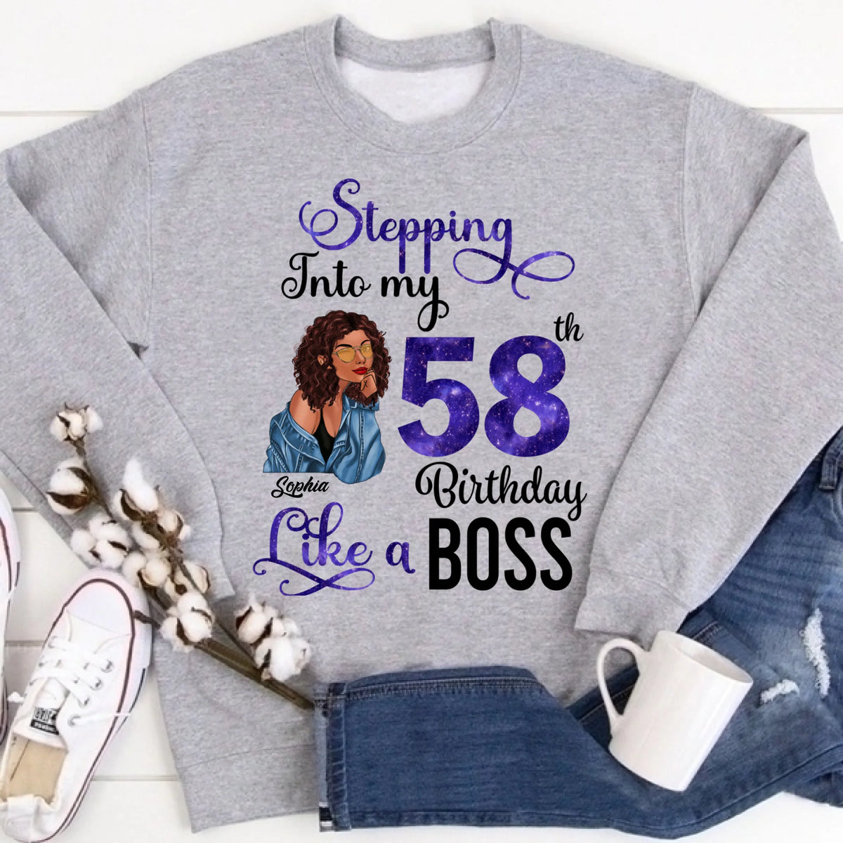 Chapter 58, Fabulous Since 1968 58th Birthday Unique T Shirt For Woman, Custom Birthday Shirt, Her Gifts For 58 Years Old , Turning 58 Birthday Cotton Shirt