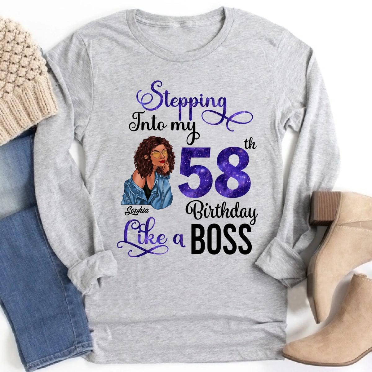 Chapter 58, Fabulous Since 1968 58th Birthday Unique T Shirt For Woman, Custom Birthday Shirt, Her Gifts For 58 Years Old , Turning 58 Birthday Cotton Shirt