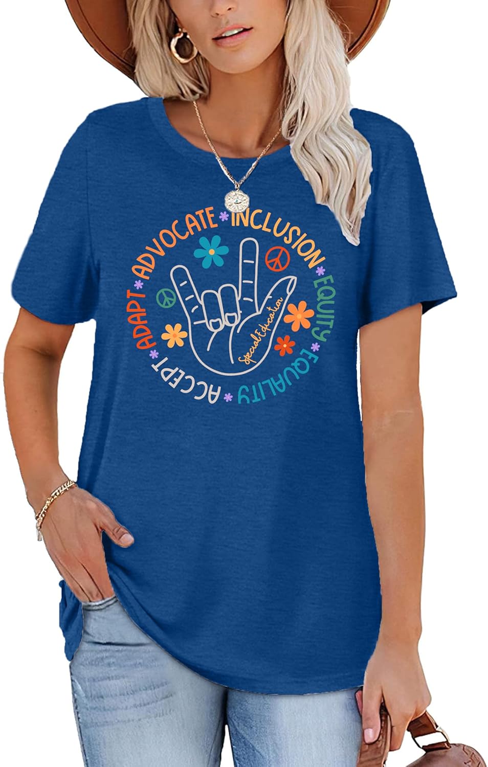 Special Education Teacher Shirts for Women SPED Teachers Graphic T-Shirts Teaching Life Gift Short Sleeve Tee Tops