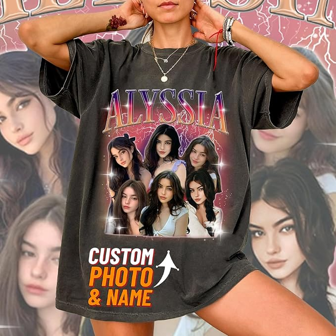 Custom Picture T Shirts, Personalized T Shirts With Pictures, Valentines Day Shirts, Valentines Gifts For Her, Custom Print Tees, Birth Shirt, Gifts For GF