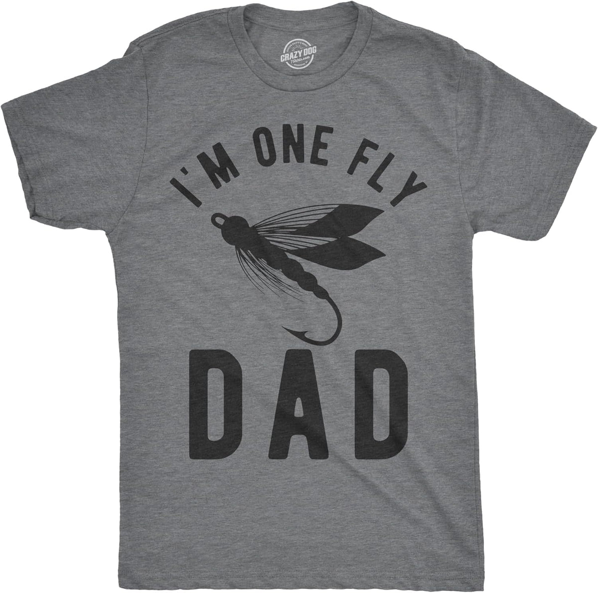 Crazy Dog Dad Fishing Shirts Funny Father&#39;s Day Reel Cool Dad Papa Grandpa Tees