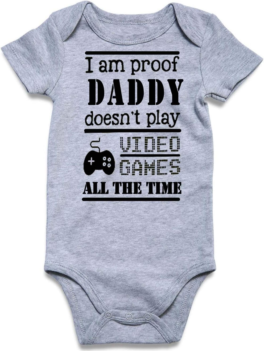 UNICOMIDEA Baby Boys Girls Romper Letter Printed Newborn Outfit Short Sleeve Bodysuits 0-12 Months