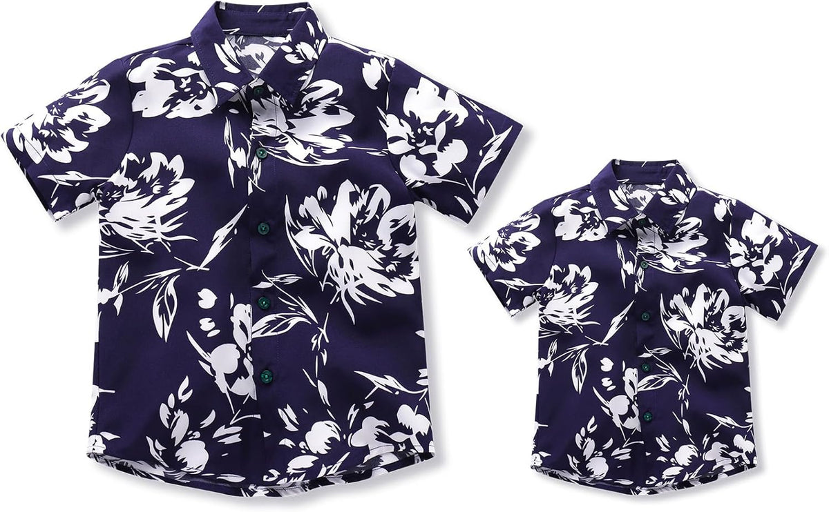Daddy and Me Matching Outfits Hawaiian Father and Son Matching Shirts for Family Photoshoot Summer Men Boys Father&#39;s Day Tops