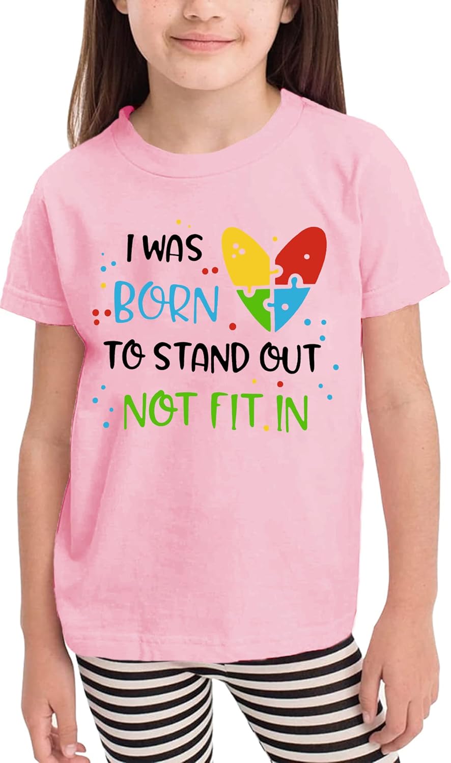 Autism Awareness T-Shirt Kids Puzzle Heart Graphic Tee Autism Support Tshirt Toddler Mental Health Tops
