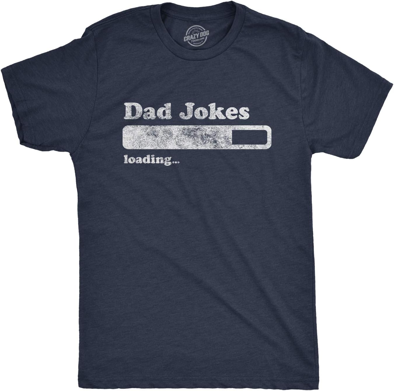 Mens Dad Jokes Loading Tshirt Funny Fathers Day Papa Novelty Graphic Tee