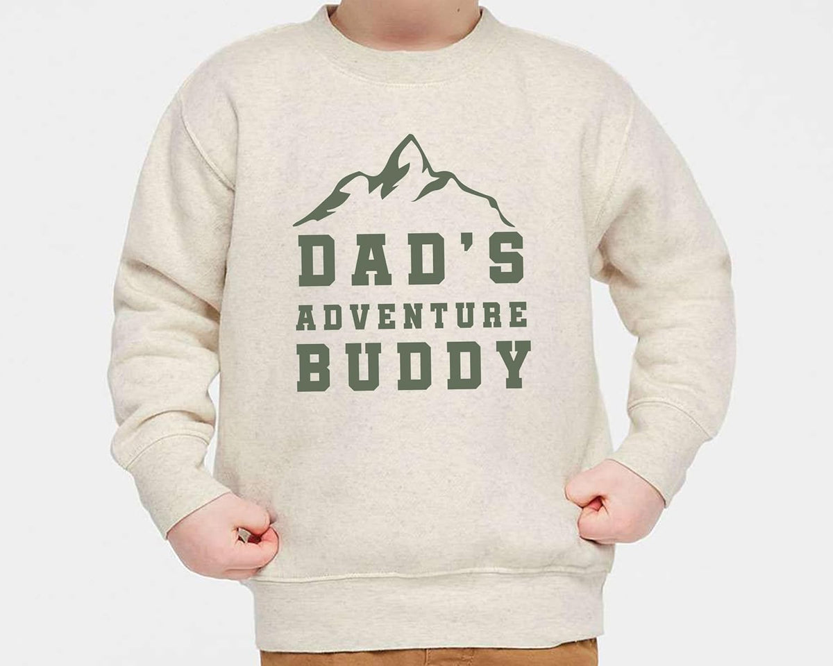 First Father&#39;s Day Gift, Adventure Dad &amp; Dad&#39;s Adventure Buddy, Father and Son Sweatshirts, Dad Son Gift, Camping Sweaters, Father&#39;s Day gift, New Dad Gift, Family Matching Shirt,Daddy and Me Shirts