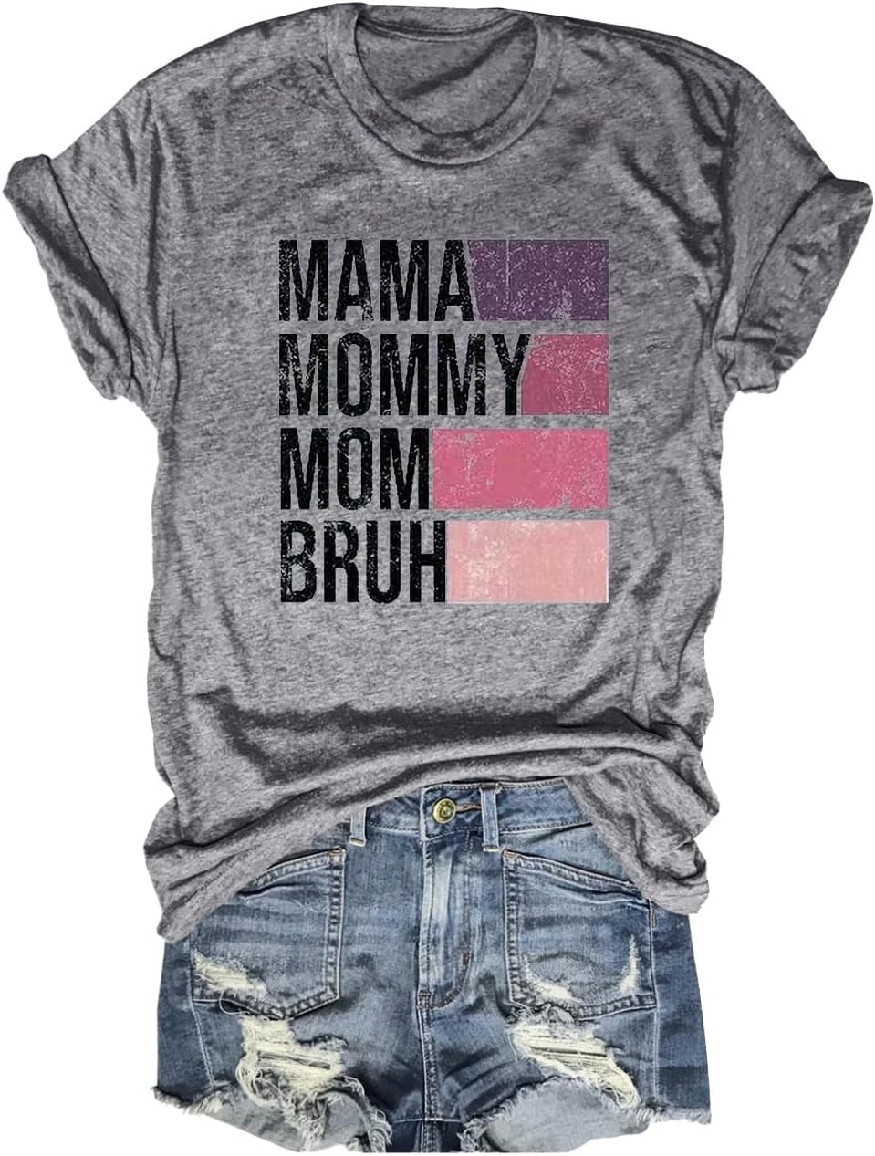 T-Shirt for Mama Women&#39;s Mom Life Graphic Tees Casual Cute Mother&#39;s Day Tops for Mommy