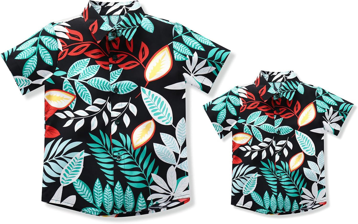 Daddy and Me Matching Outfits Hawaiian Father and Son Matching Shirts for Family Photoshoot Summer Men Boys Father&#39;s Day Tops